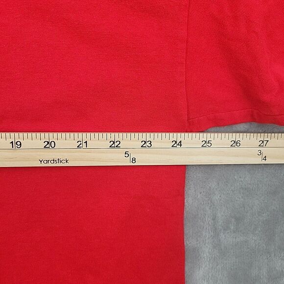 Reebok Men T-Shirt Size XXL No Tag Spell Out Red Heavyweight Cotton Short Sleeve - Picture 6 of 7